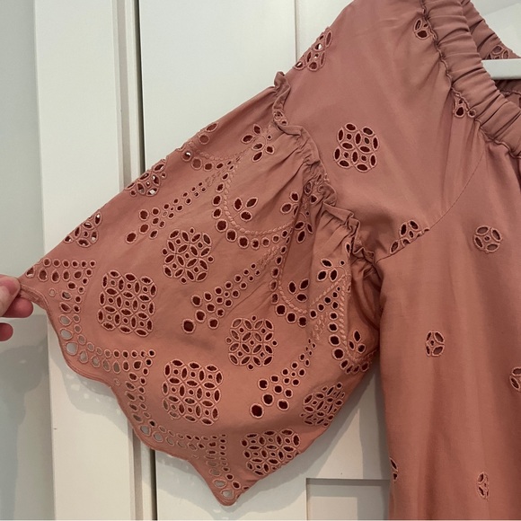 Madewell Dusty Rose eyelet dress - Picture 5 of 7